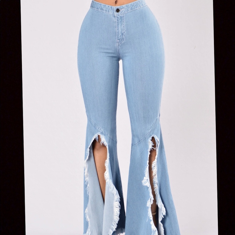 Fashion nova bell bottom jeans